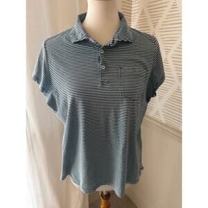 RENWICK Women’s Large Polo Seminole Golf Club 100% PIMA Cotton Blue Navy $89